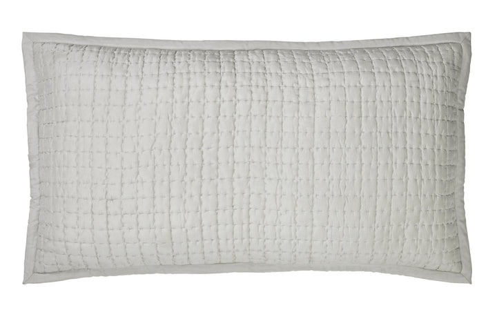 KS-198-2036_1|Light grey textured quilted coverlet with a subtle striped pattern. Versatile and modern bedding solution.