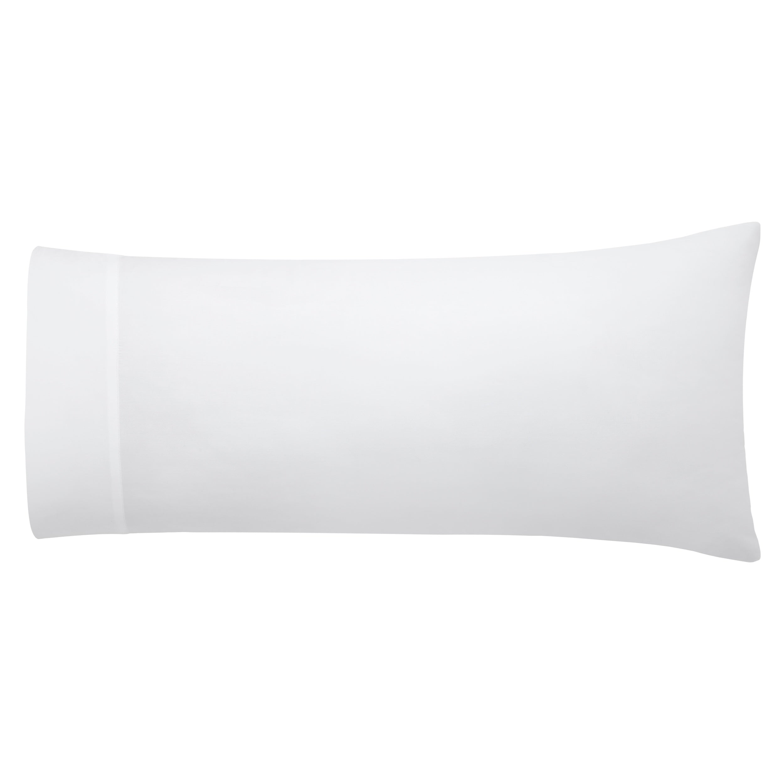 AKP-535-2040_2|Single pure white 100% cotton pillowcase, soft and smooth, offering breathable and luxurious comfort for restful sleep.