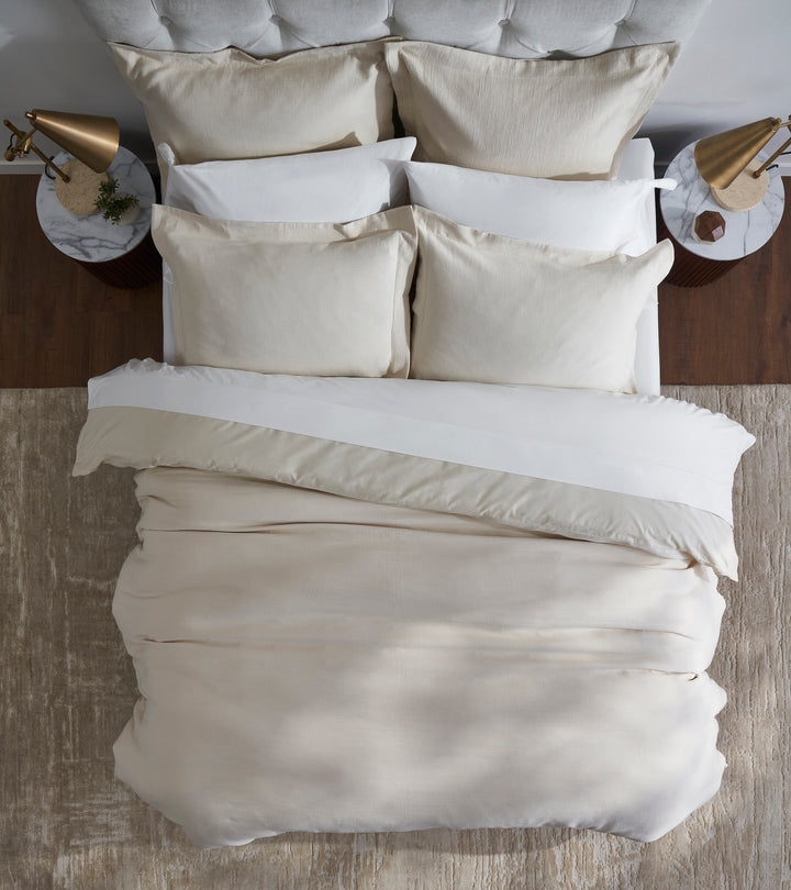 DT-068-10692_5|Elegant beige textured duvet cover, ideal for a serene bedroom aesthetic. Soft, premium quality bedding for ultimate comfort.