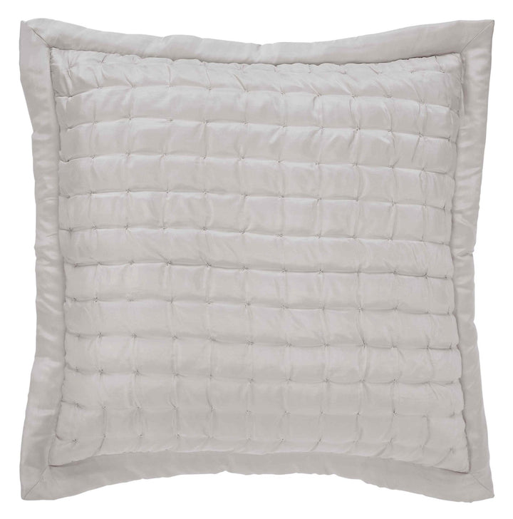 ES-334-2626_1|Luxurious off-white quilted pillow with a tidy square pattern, ideal for enhancing a serene and elegant bedroom.
