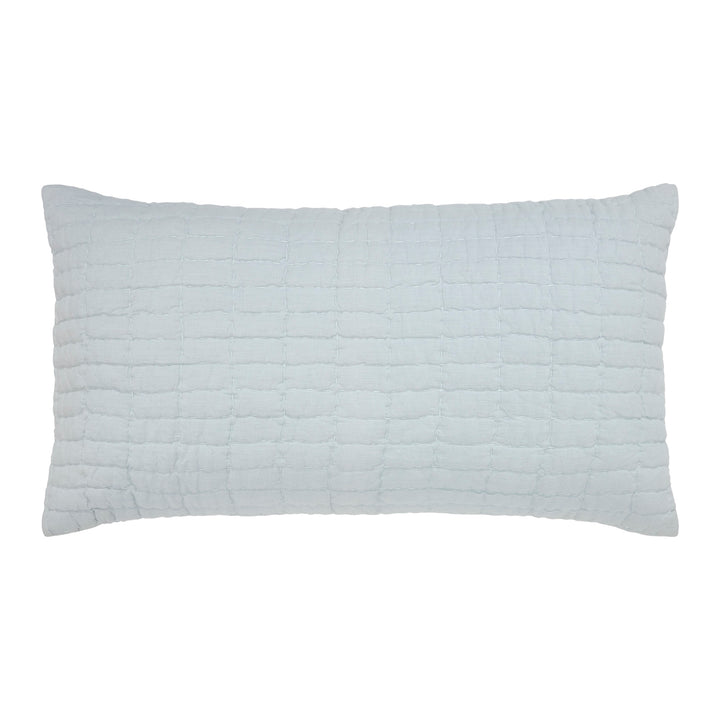 KS-373-2036_1|Stylish light blue textured rectangular accent pillow, an inviting decorative throw for contemporary home interiors.