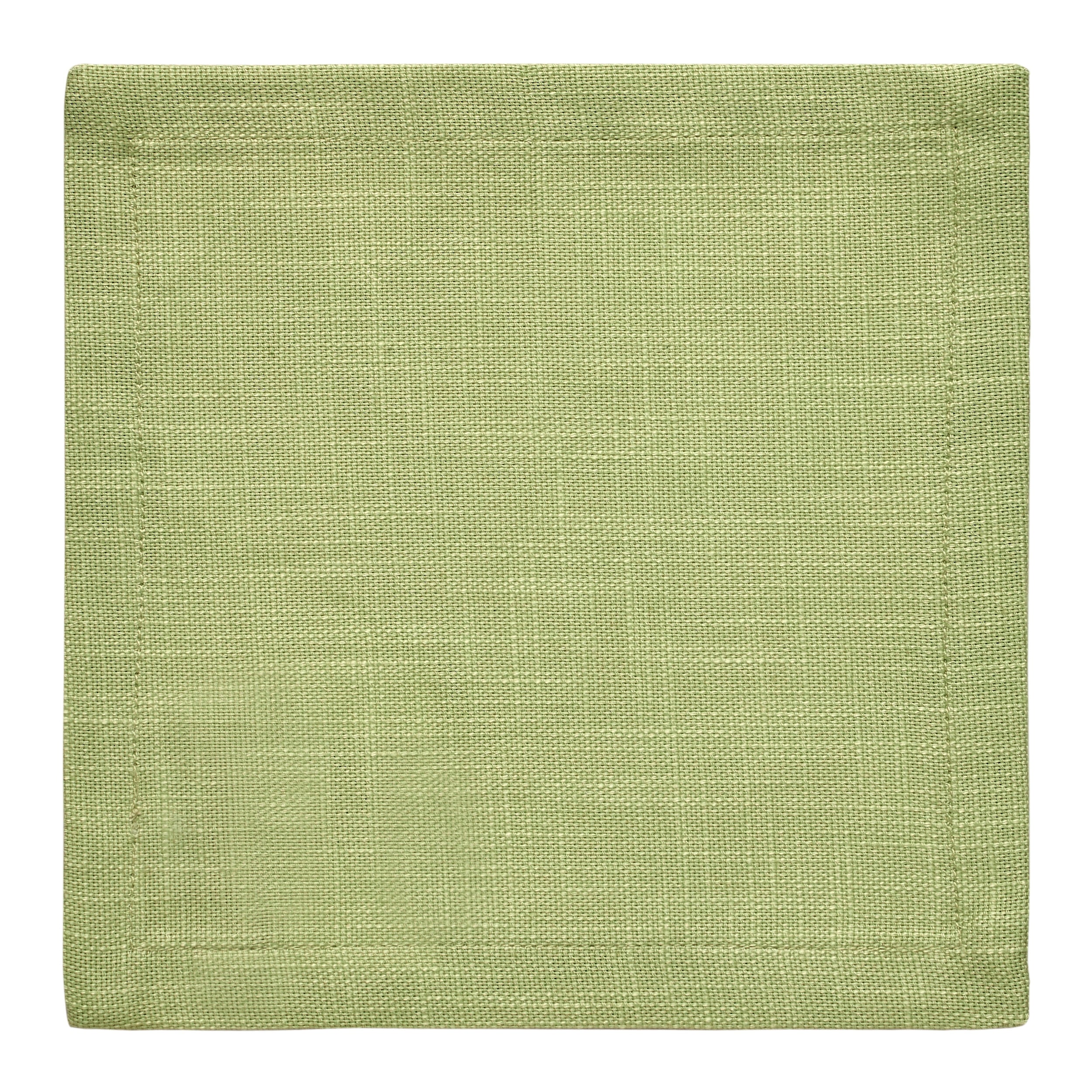CNP-4905-66_3|Close-up of a single light green fabric napkin, woven texture, a versatile reusable cloth for dining and elegant table settings.