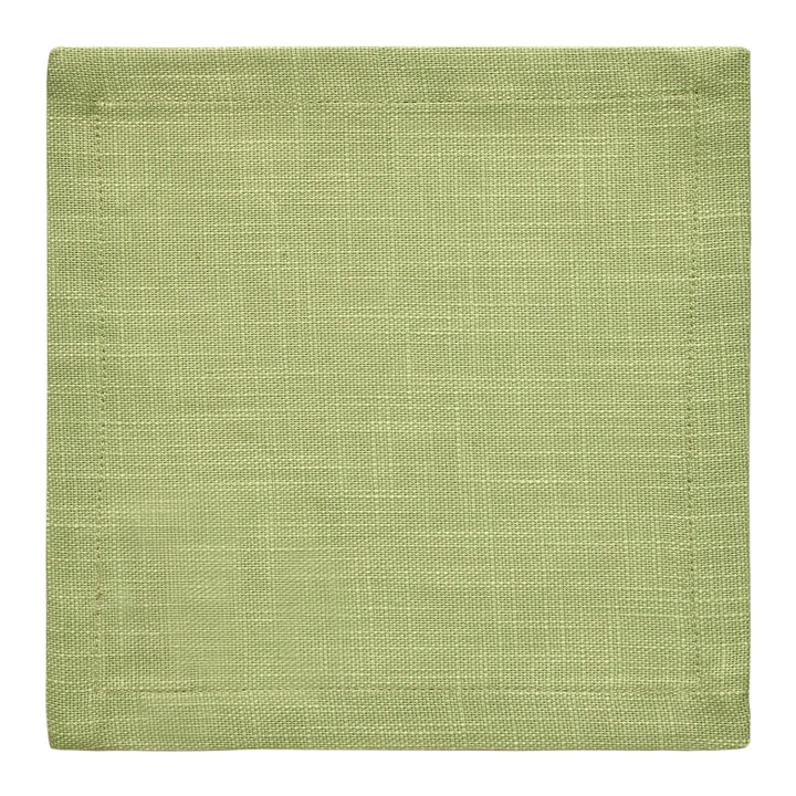 CNP-4905-66_3|Close-up of a single light green fabric napkin, woven texture, a versatile reusable cloth for dining and elegant table settings.