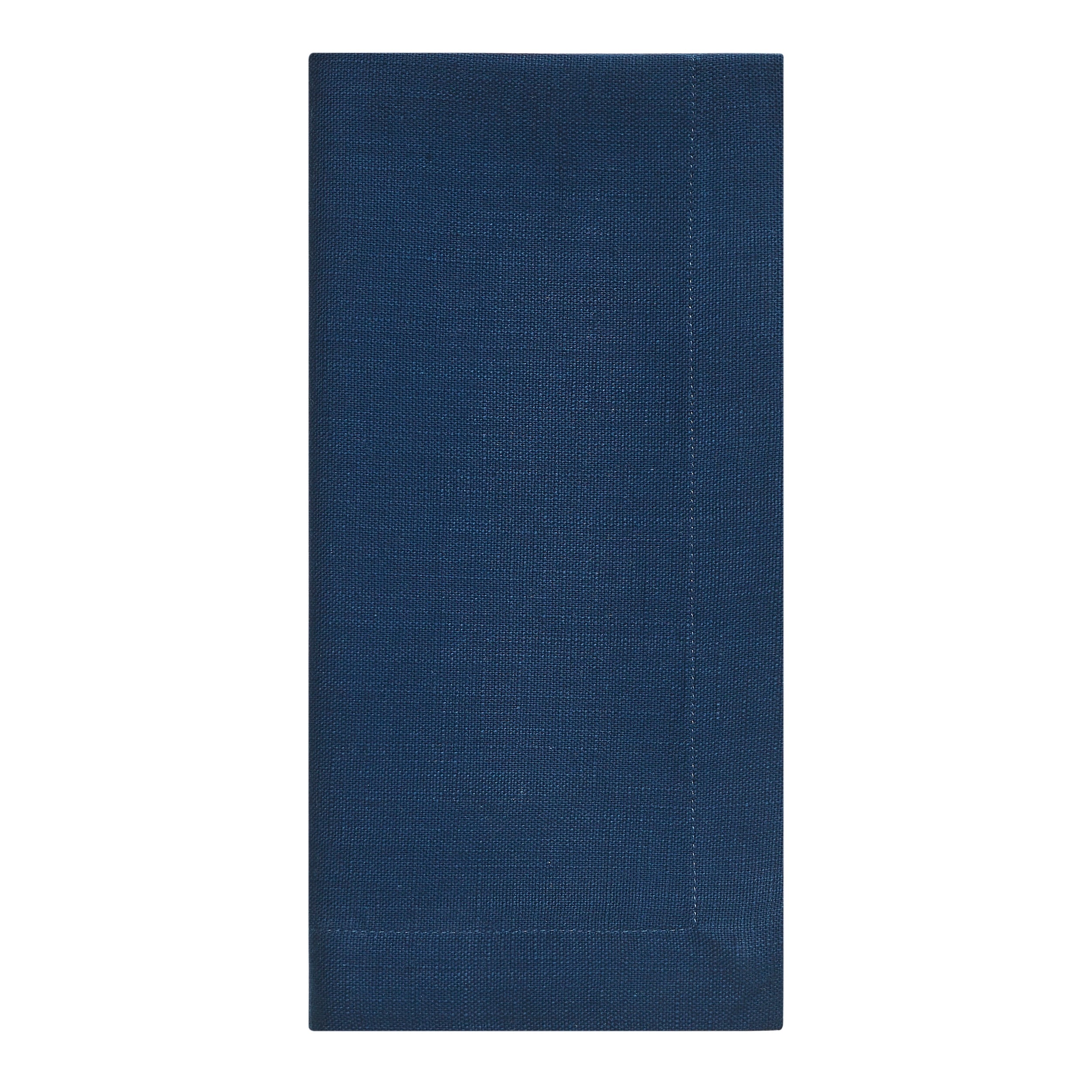 NP-4801-2020_3|Single folded navy blue linen-feel cloth dinner napkin, durable and elegant for dining, parties, or everyday use.