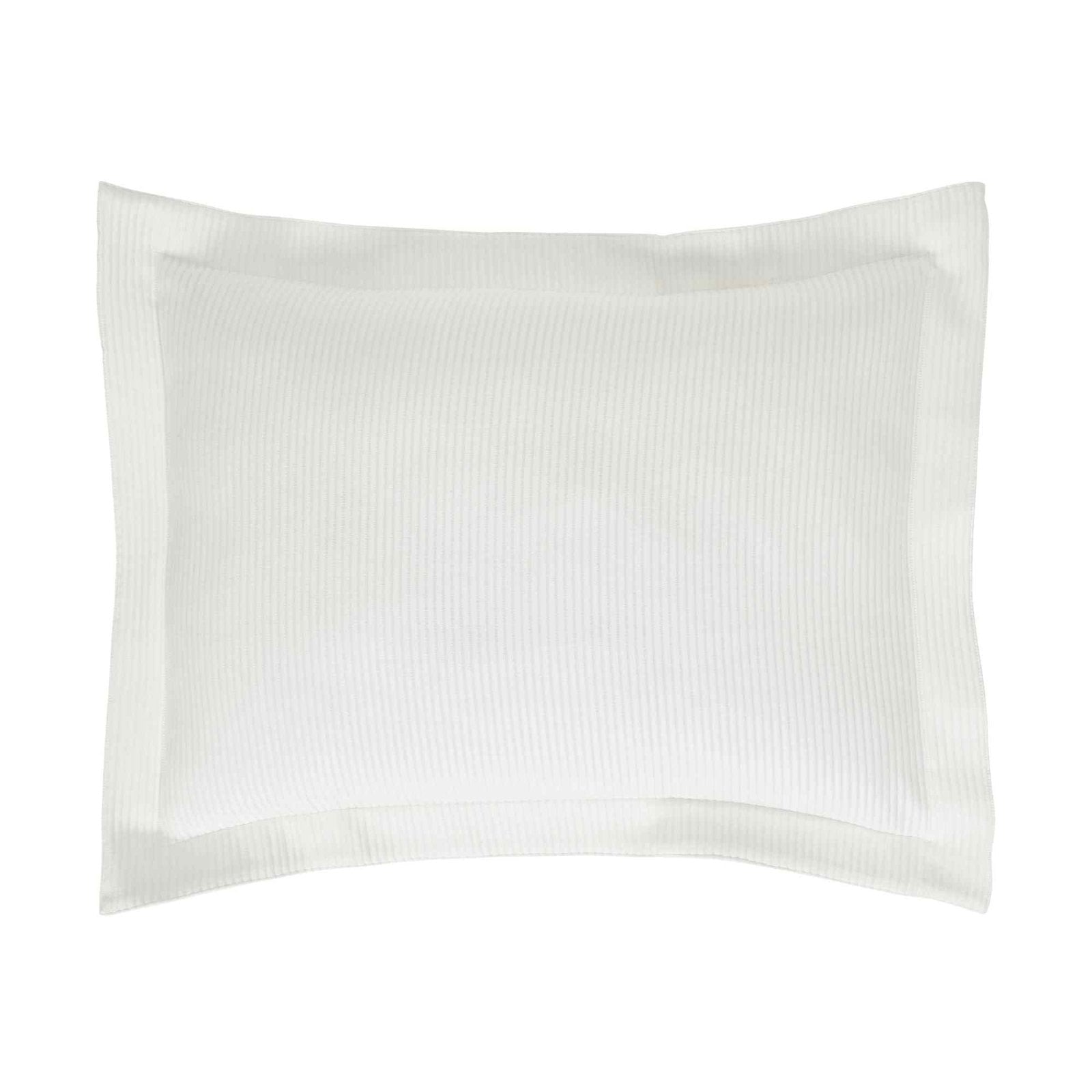SS-192-2026_1|Soft off-white ribbed textured coverlet sham, ideal for creating a serene and inviting bedroom atmosphere. Versatile.