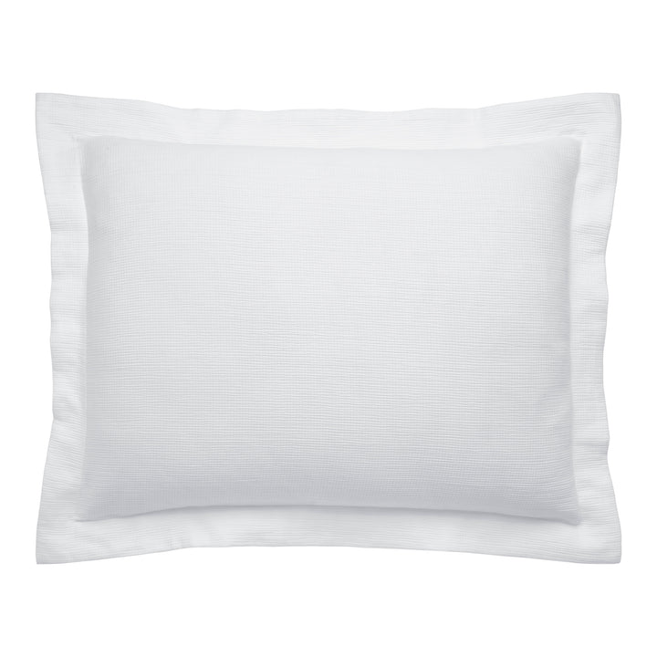 SS-067-2026_1|Crisp white waffle weave duvet cover set, offering modern texture and breathable comfort for a stylish bedroom upgrade.