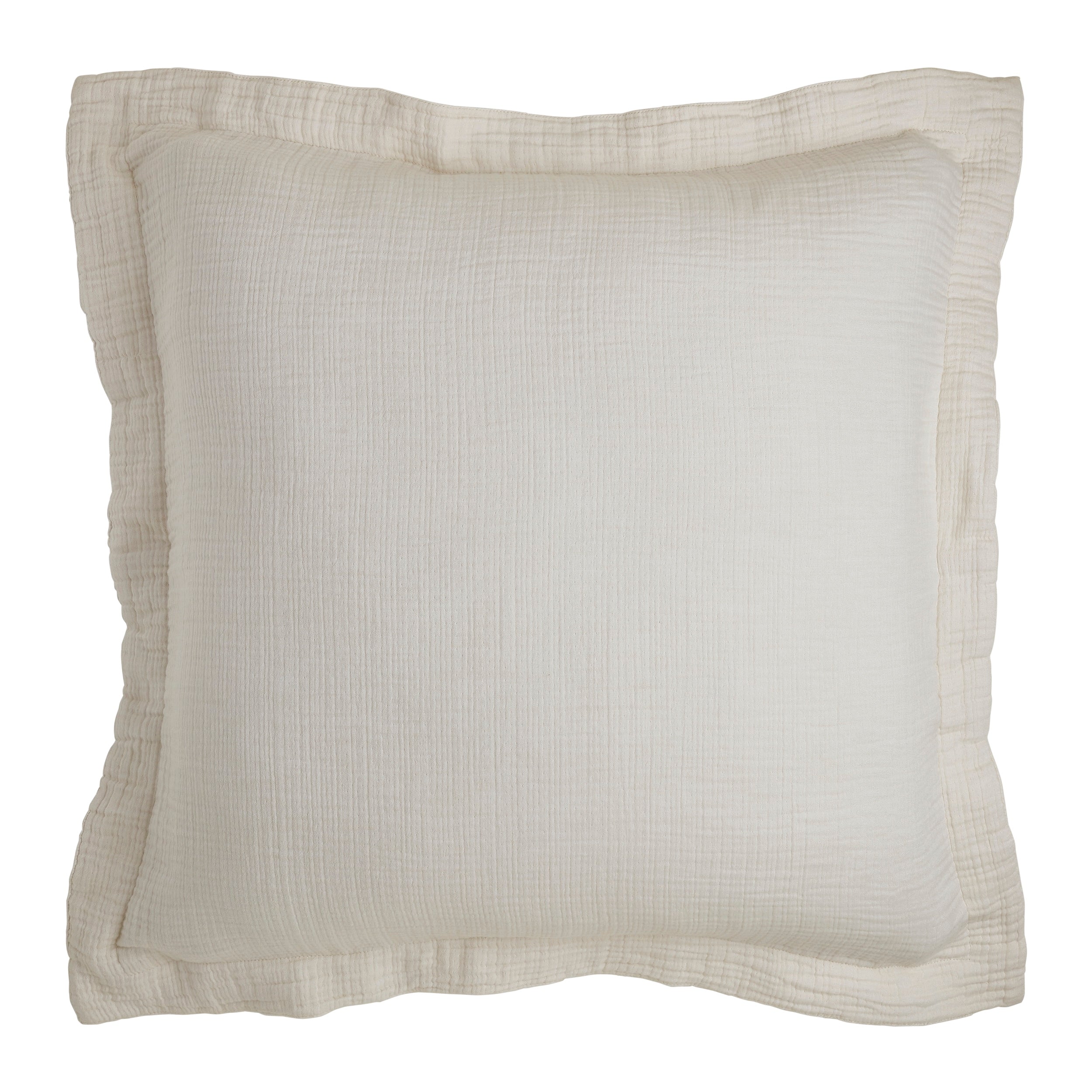 ES-049-2626_1|Cream textured cotton duvet cover with ruffled edges, offering a soft, relaxed look for comfortable bedroom decor.