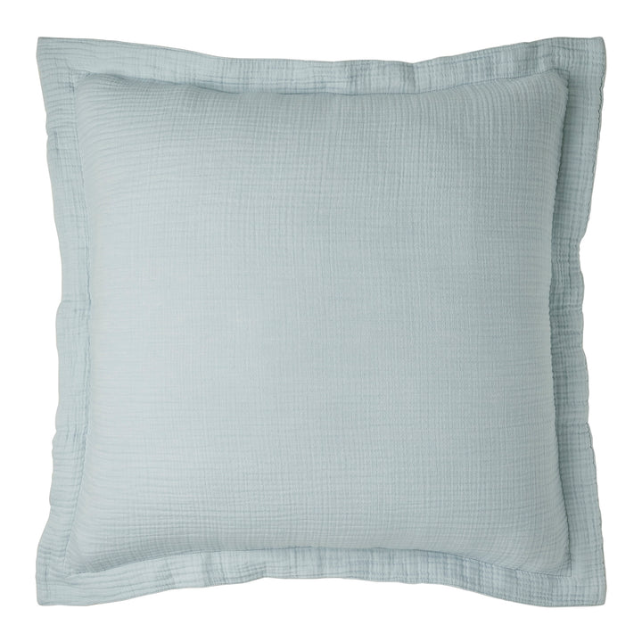 ES-050-2626_1|Light blue textured cotton duvet cover, featuring a soft, crinkled gauze fabric for a relaxed and airy feel. Ideal for serene bedrooms.