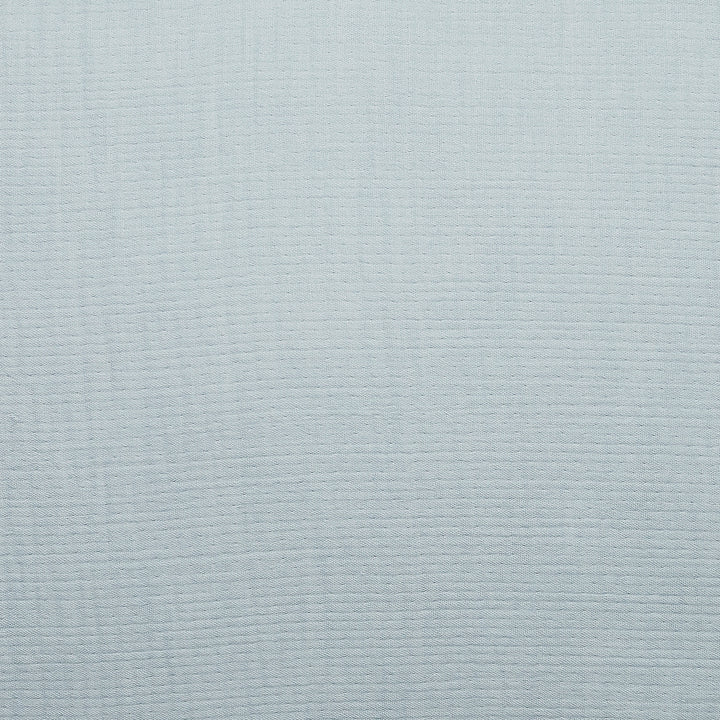 BL-863-11096_11|Close-up texture of light blue woven cotton blanket fabric, showcasing its soft, breathable, and finely textured weave.
