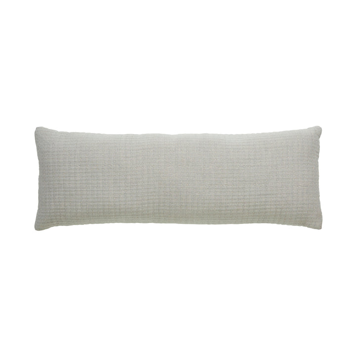 TP-107-1426_1|Neutral off-white lumbar pillow with intricate woven texture. Perfect decorative accent for modern or minimalist bedding.