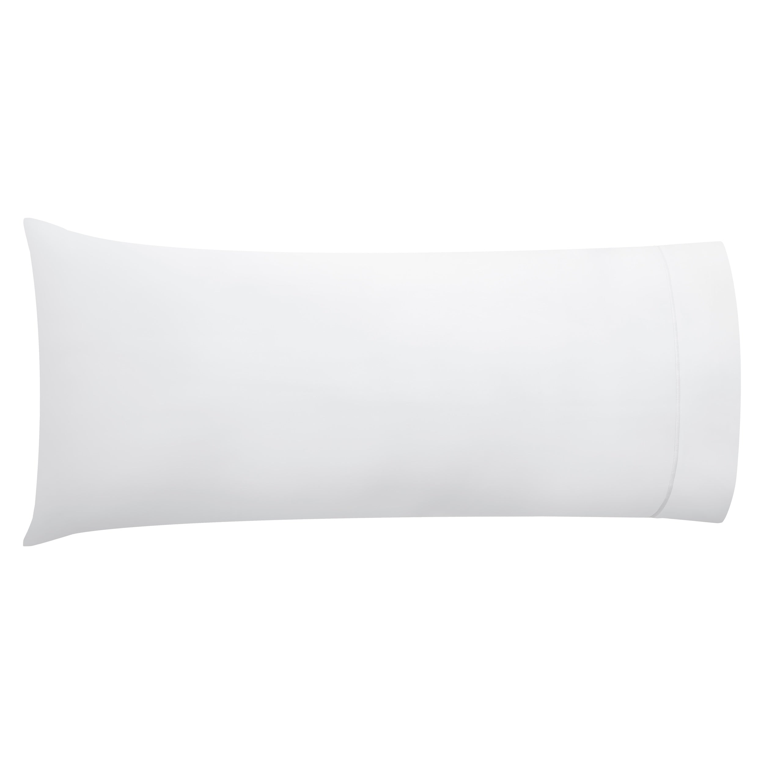 AKP-533-2040_1|Simple, elegant white 100% cotton pillowcase, offering soft comfort and a clean, minimalist bedding aesthetic.