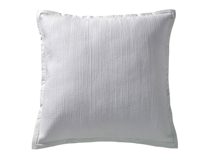 ES-168-2626_1|Crisp white quilted coverlet sham, featuring a subtle vertical ribbed texture for a clean and inviting modern bedroom look.