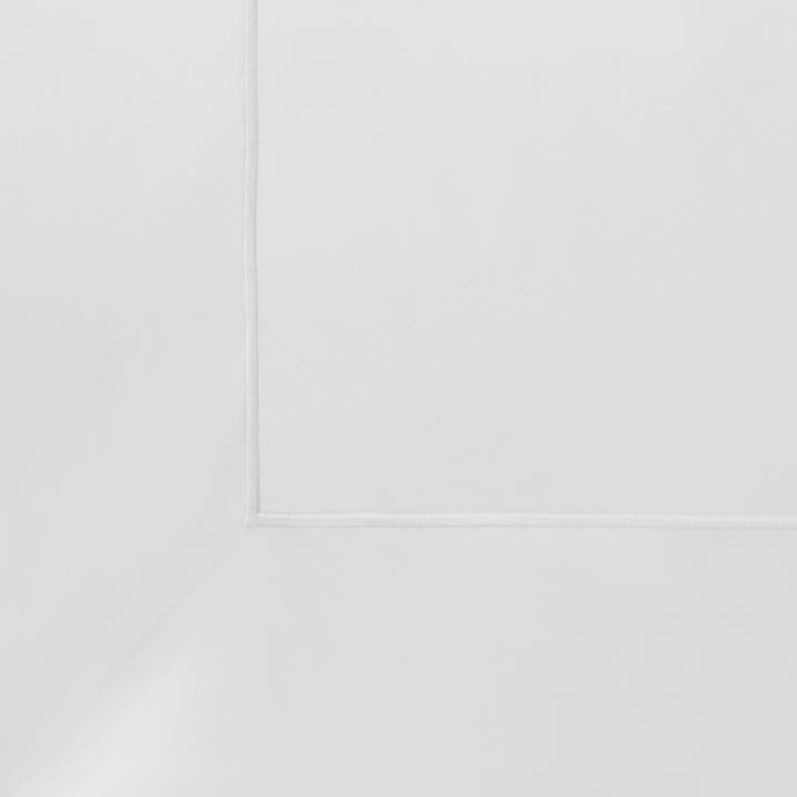 ASP-546-2032_8|White 100% cotton sateen flat sheet with a smooth finish and a subtle double stitched border detail.