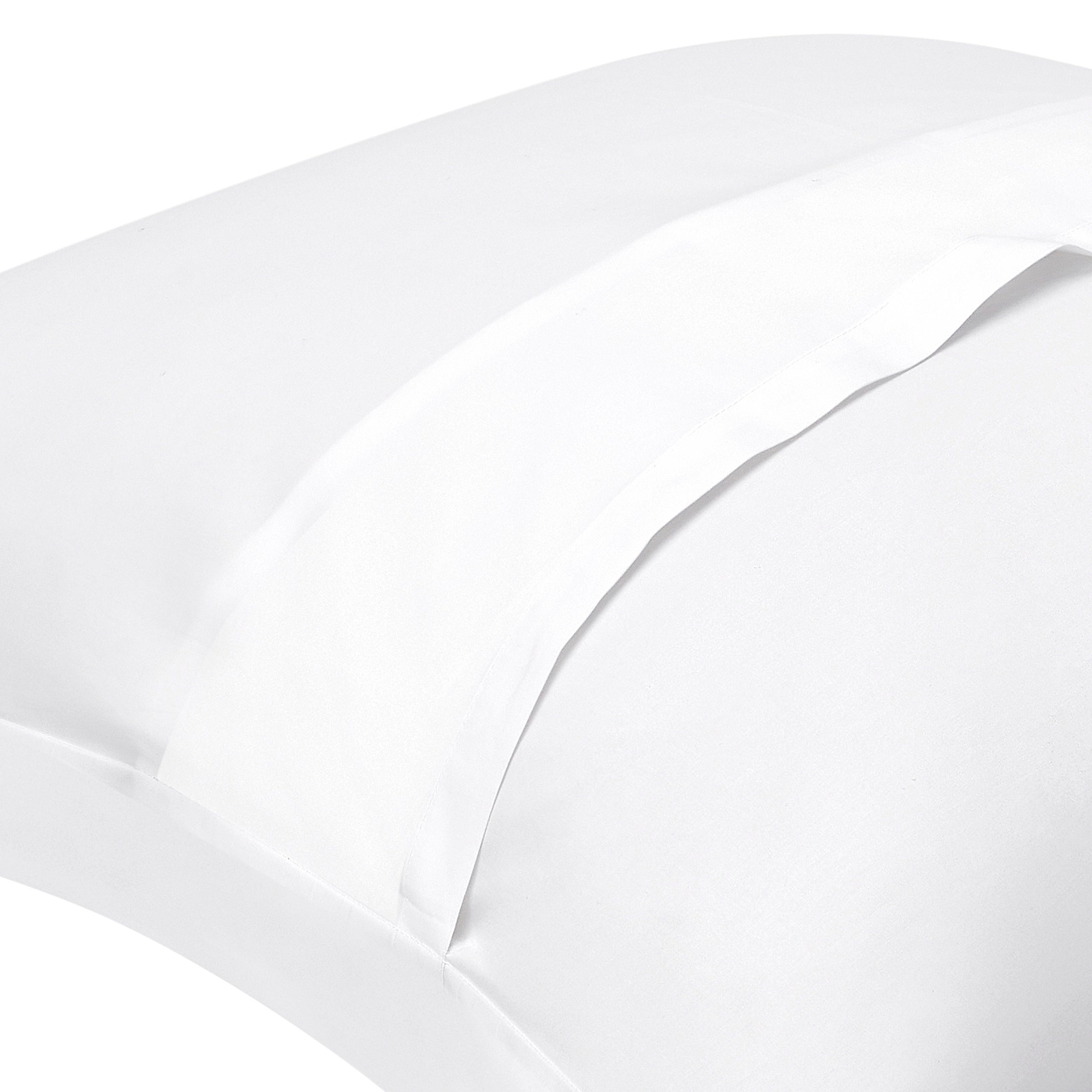 ES-070-2626_2|Clean white plain duvet cover fabric, offering soft, crisp comfort for a minimalist luxury bedding experience.
