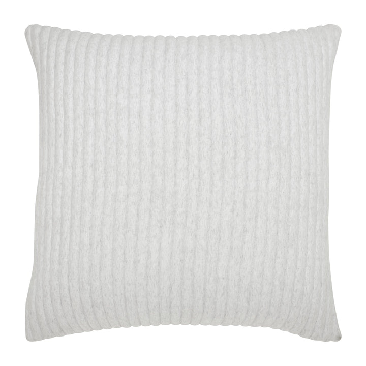 ES-374-2626_1|Luxurious white ribbed square pillow sham, crafted for ultimate comfort and a chic, contemporary bedroom aesthetic.