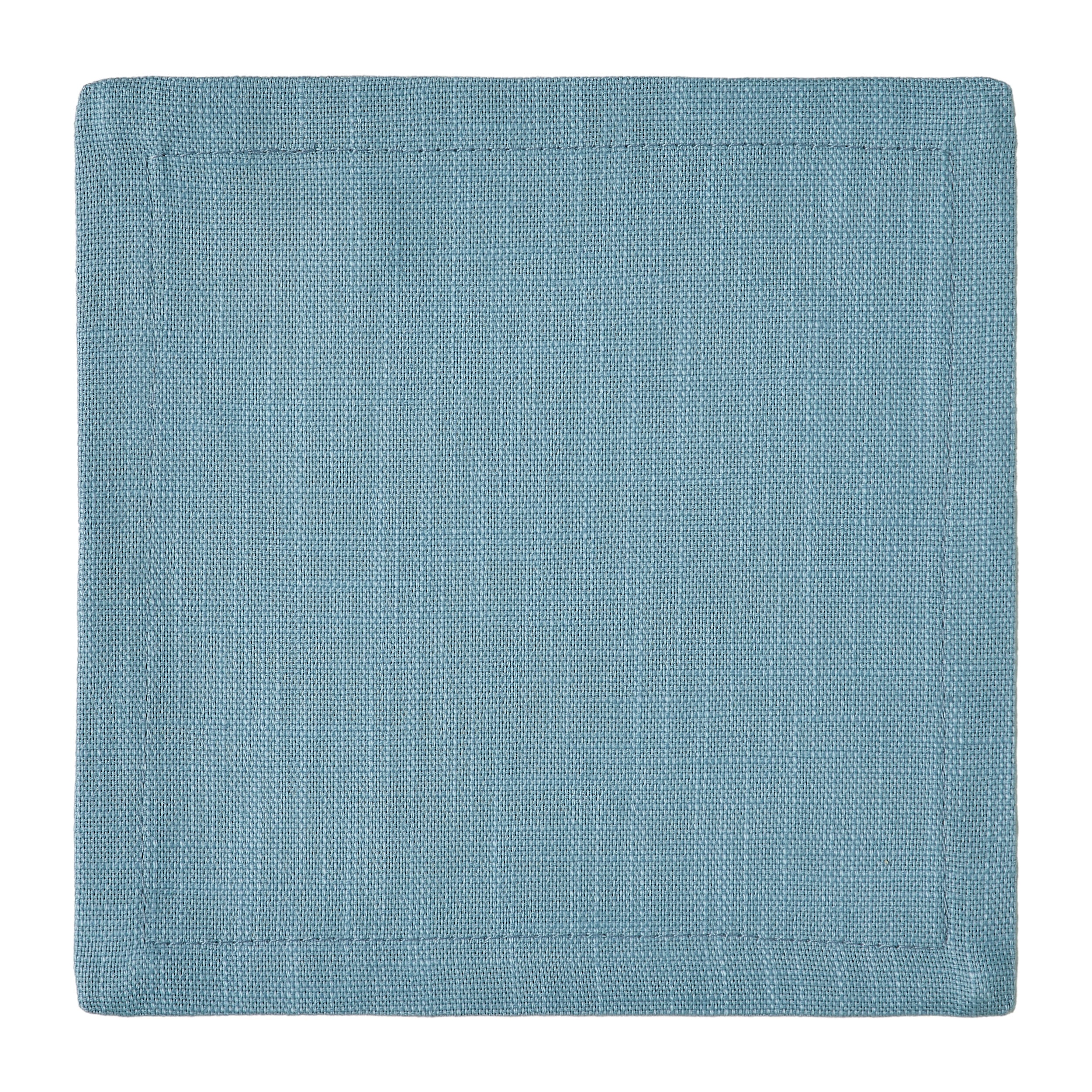 CNP-4902-66_3|Close-up of a single textured turquoise blue linen napkin, ideal for upscale dining and everyday use.