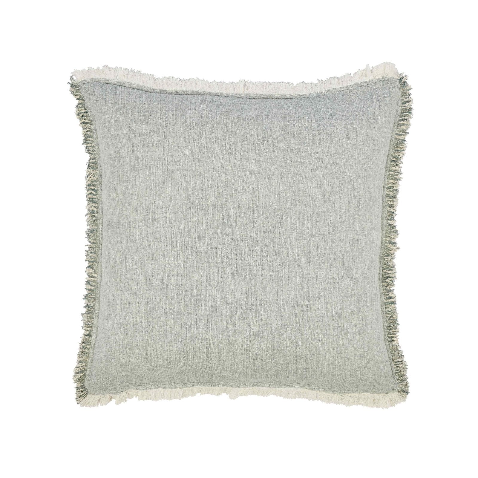 ES-109-2626_1|Soothing light blue blanket with textured weave and fringed edges, perfect cozy throw for relaxation.