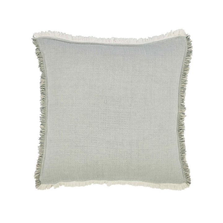 ES-109-2626_1|Soothing light blue blanket with textured weave and fringed edges, perfect cozy throw for relaxation.