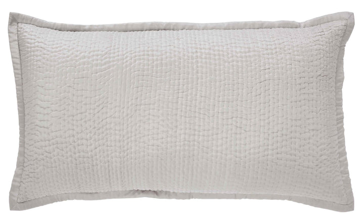 KS-166-2036_1|White textured coverlet sham with subtle raised pattern, providing a clean, elegant look and added comfort to bed ensemble.