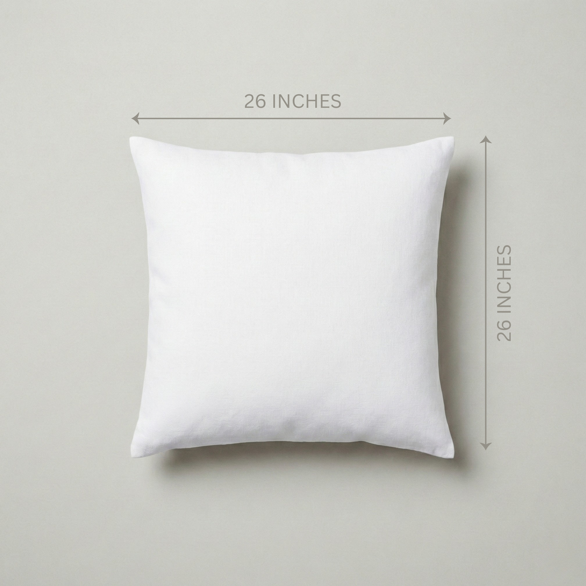 PI-2501-2626_2|Premium white square 26x26 inch pillow insert, offering supportive comfort and a hypoallergenic fill for lasting bedding quality.