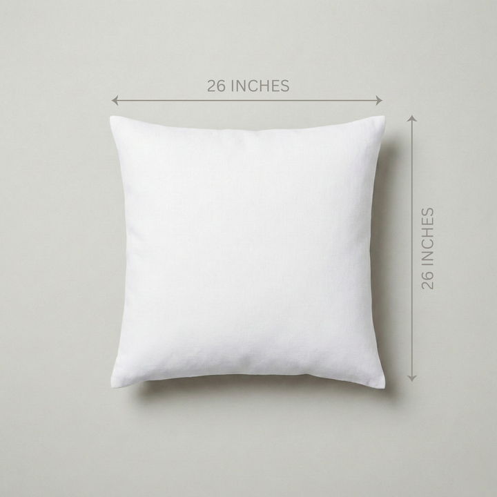 PI-2501-2626_2|Premium white square 26x26 inch pillow insert, offering supportive comfort and a hypoallergenic fill for lasting bedding quality.