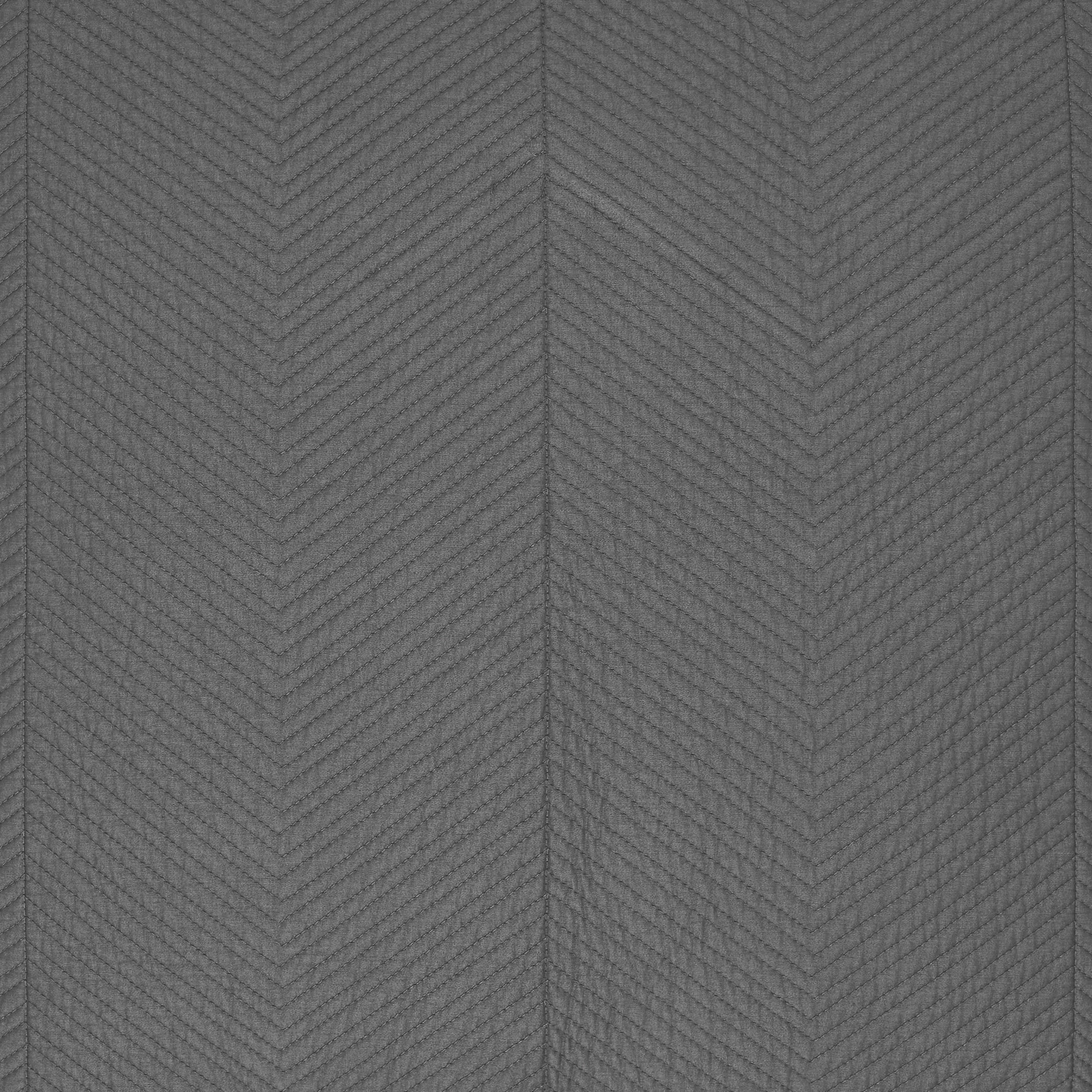 CL-263-9496_7|Dark grey chevron quilted coverlet for a cozy bed. Stylish, soft, and durable bedding for modern bedrooms.