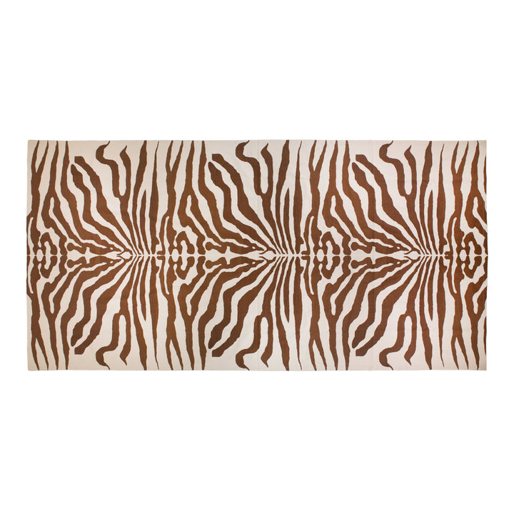 TC-4501A-6090_1|Bold brown and cream zebra print rectangular area rug, adding an exotic and fashionable touch to any room.