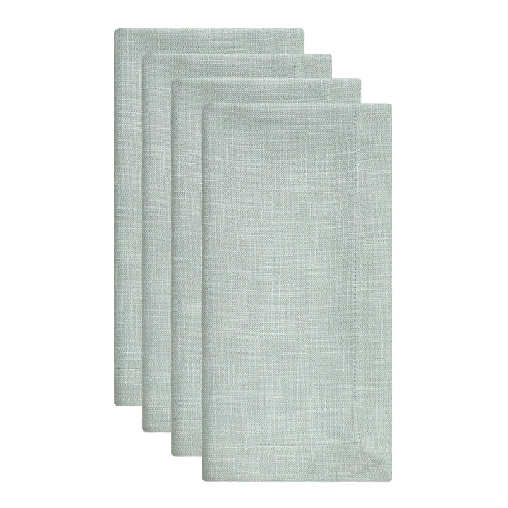 NP-4806-2020_2|Set of 4 light sage green linen-blend cloth dinner napkins. Perfect for elegant table settings and everyday dining.