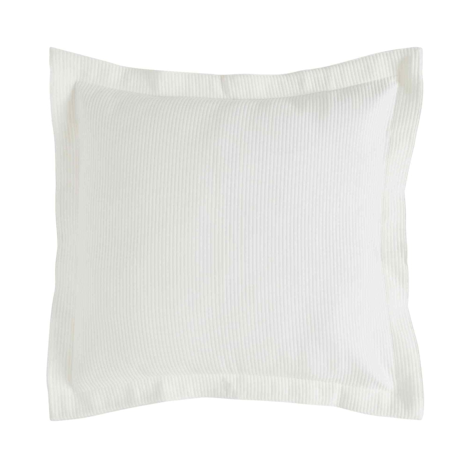 ES-192-2626_1|Crisp white ribbed texture cotton coverlet, offering a clean, modern look for any bed ensemble, soft and durable.