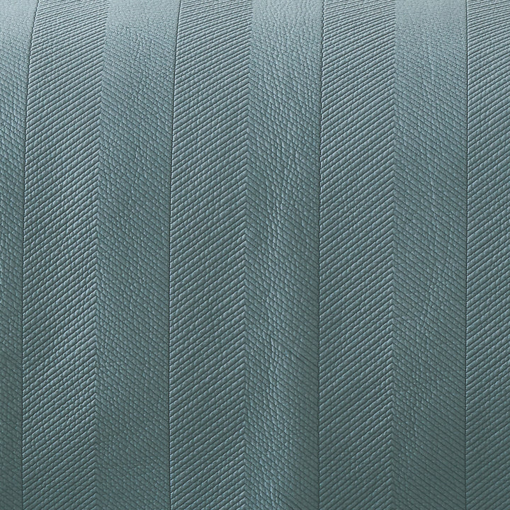 CL-261-9496_7|Light blue quilted coverlet showcasing a subtle herringbone pattern, perfect for elegant bedroom styling and comfort.
