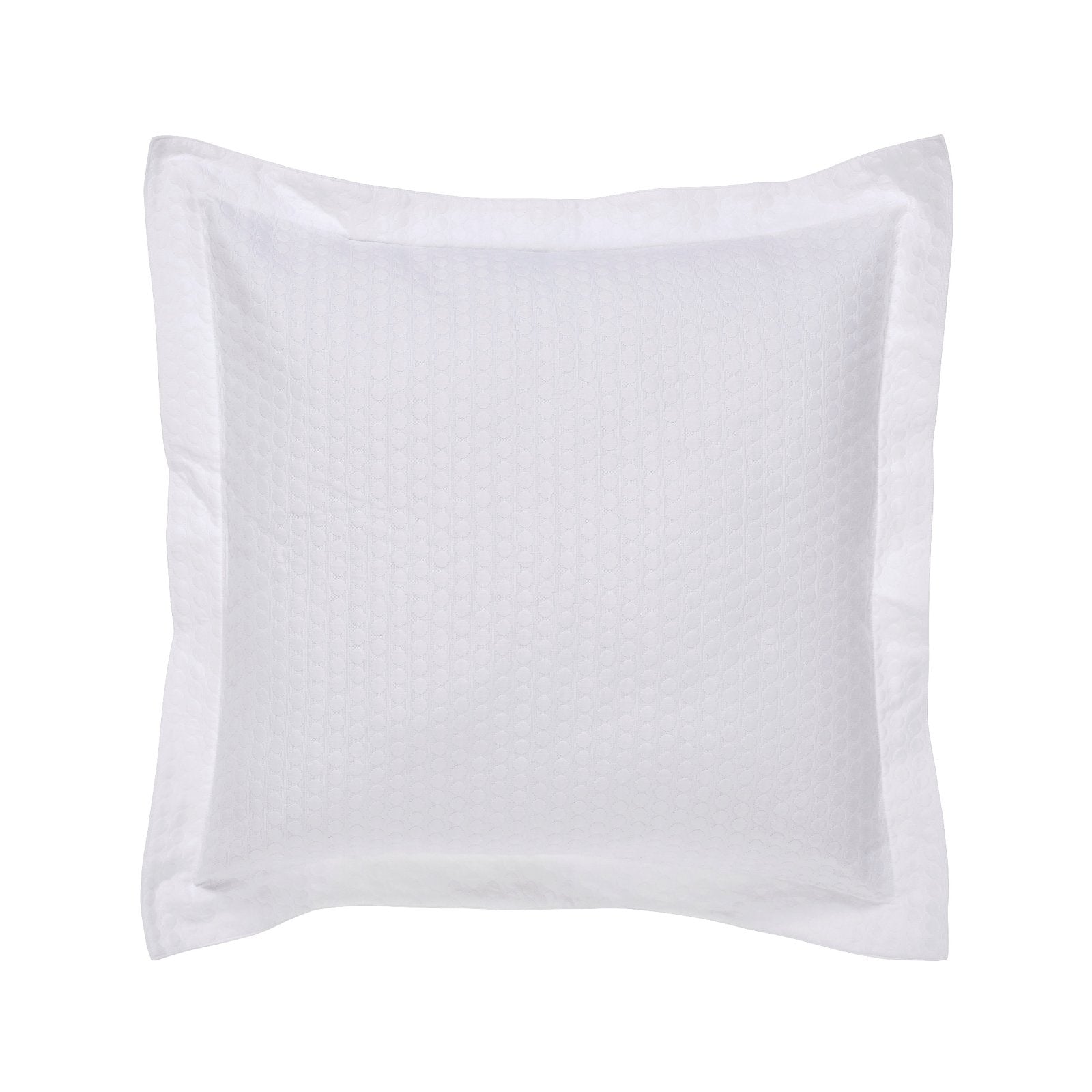 ES-174-2626_1|White honeycomb quilted coverlet sham with ruffled edge. Unique, modern bedding accent for a stylish bedroom look.