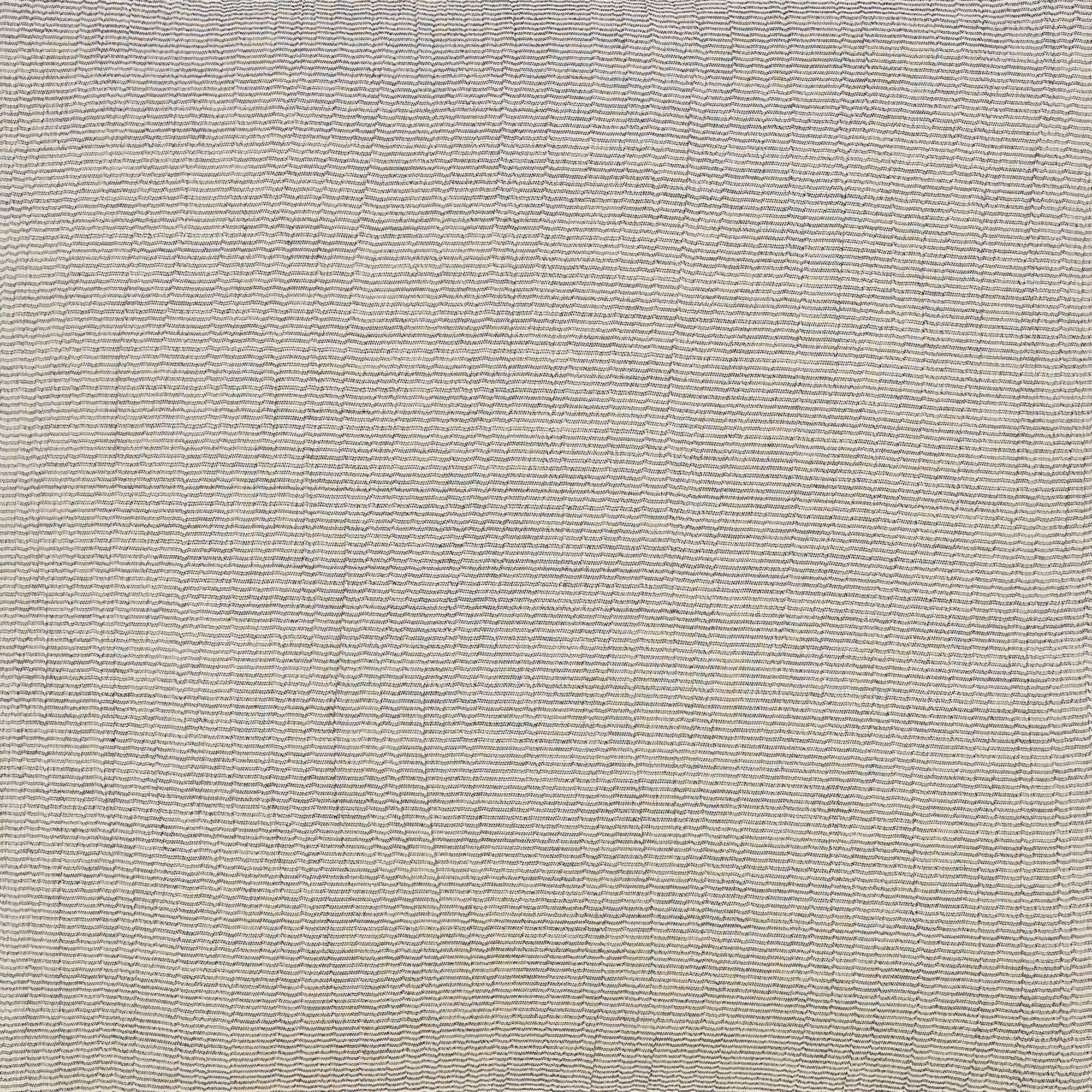 BT-113-11096_6|Close-up textile pattern of a light gray and white striped textured blanket, highlighting its intricate weave.