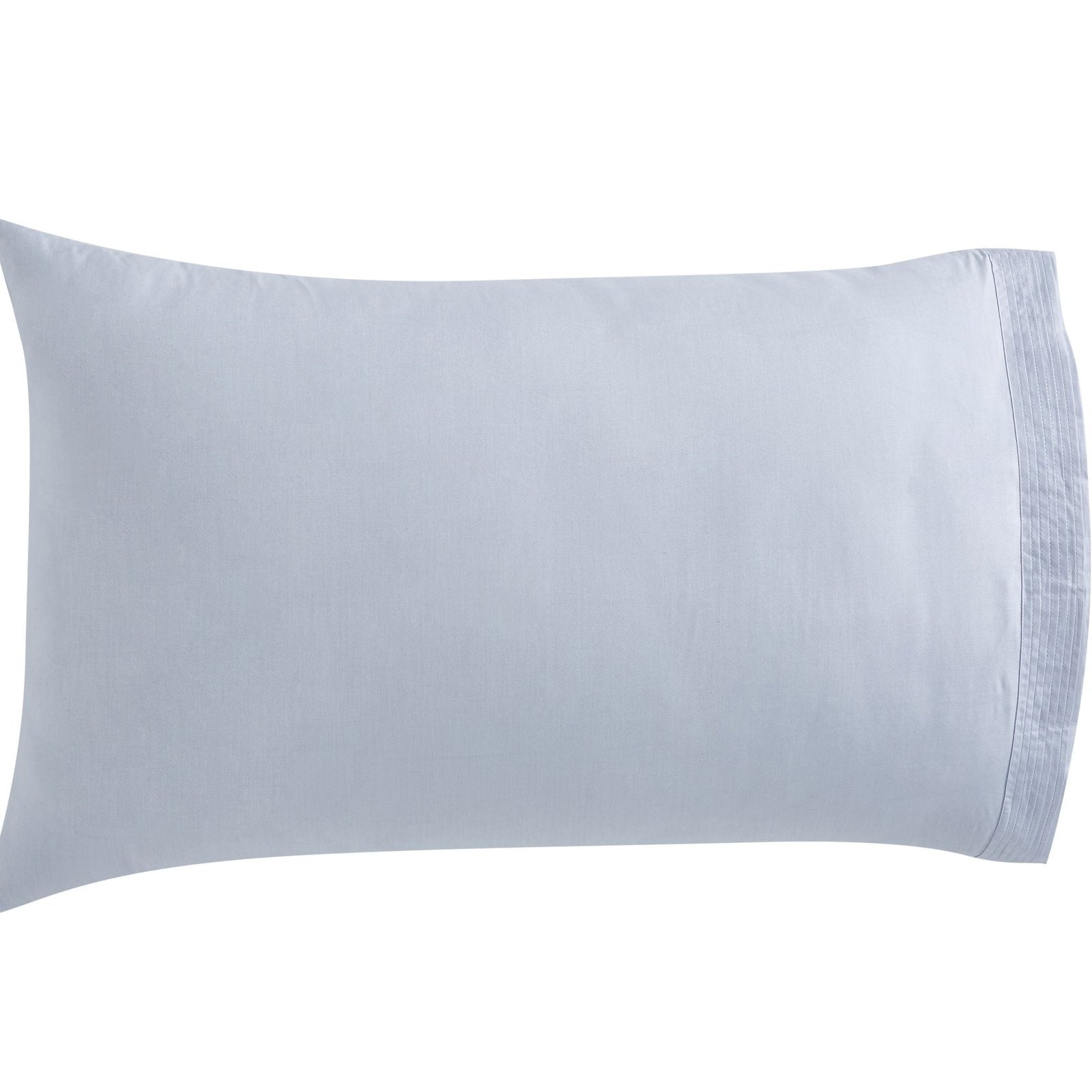 AKP-524-2040_1|Serene light blue 100% cotton pillowcase with elegant pintuck pleat detail. Soft, smooth, breathable bedding.