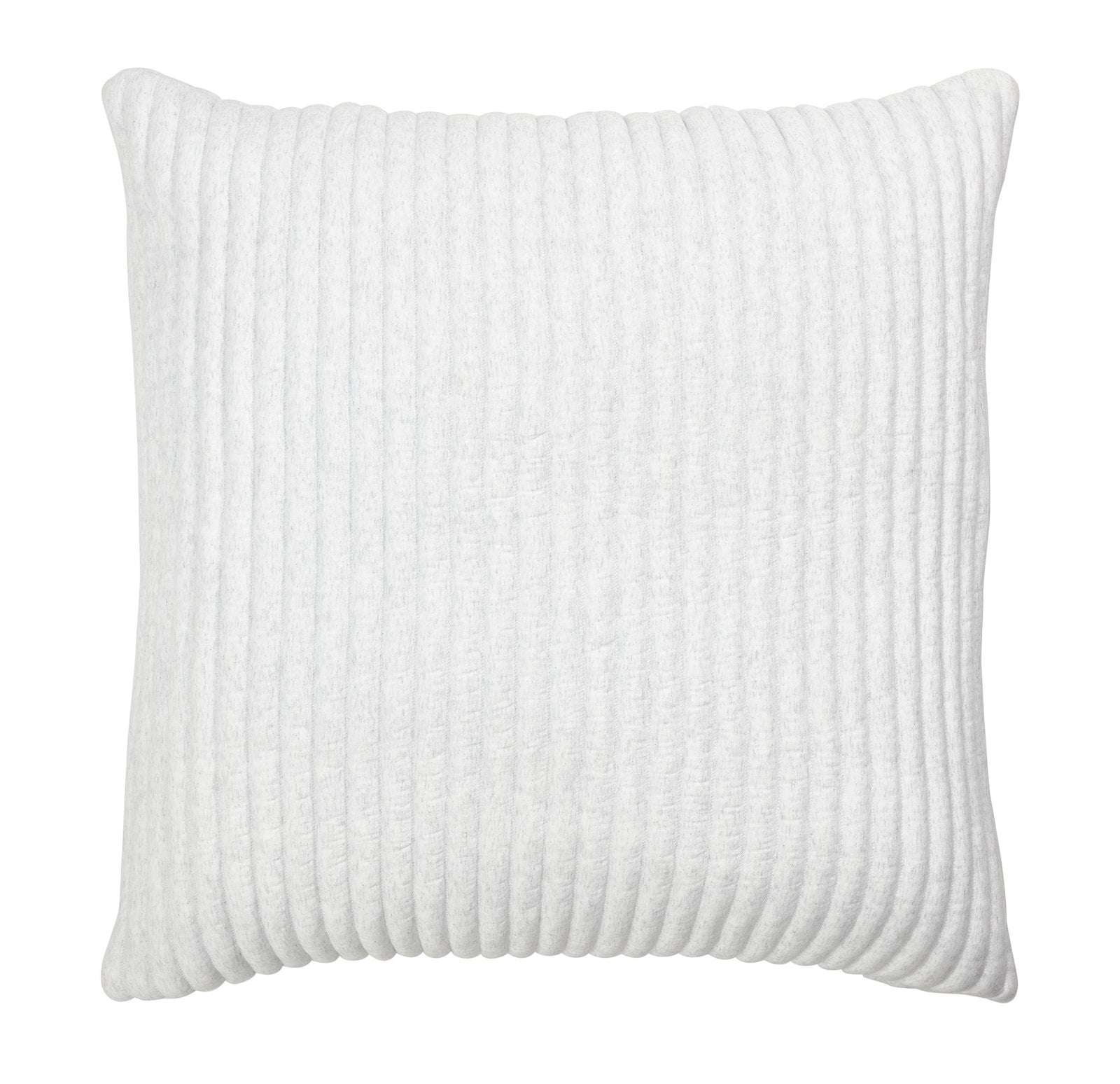 ES-367-2626_1|White ribbed quilted accent pillow, providing cozy texture and style. A unique coverlet alternative.