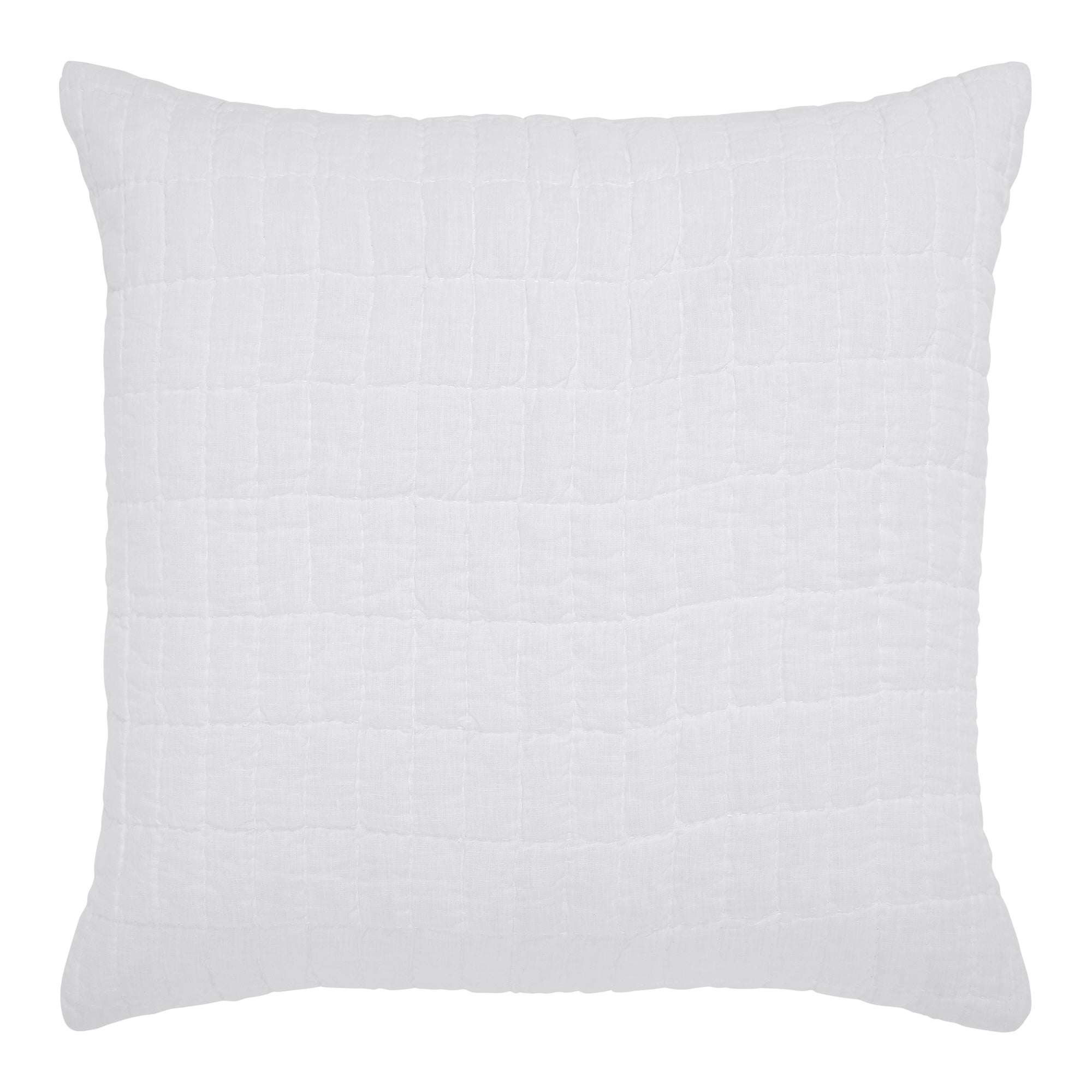 ES-372-2626_1|Square white quilted pillow, a versatile decorative accent offering comfort and elegant texture.