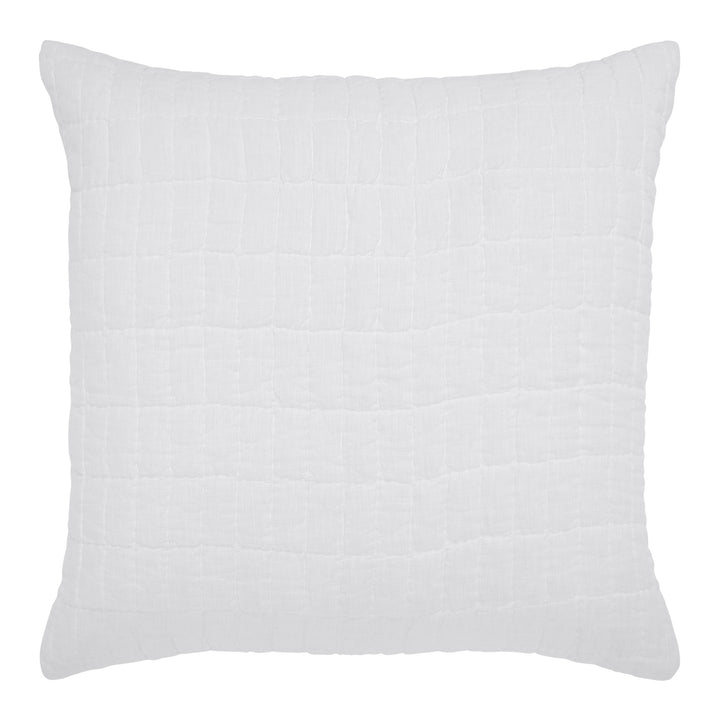 ES-372-2626_1|Square white quilted pillow, a versatile decorative accent offering comfort and elegant texture.