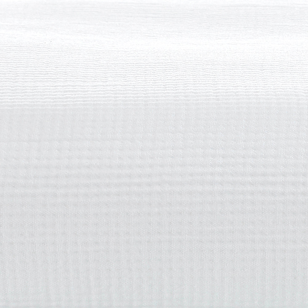 BL-858-11096_8|Detailed close-up of a soft white waffle weave blanket texture. Highlights breathable design and luxurious feel.