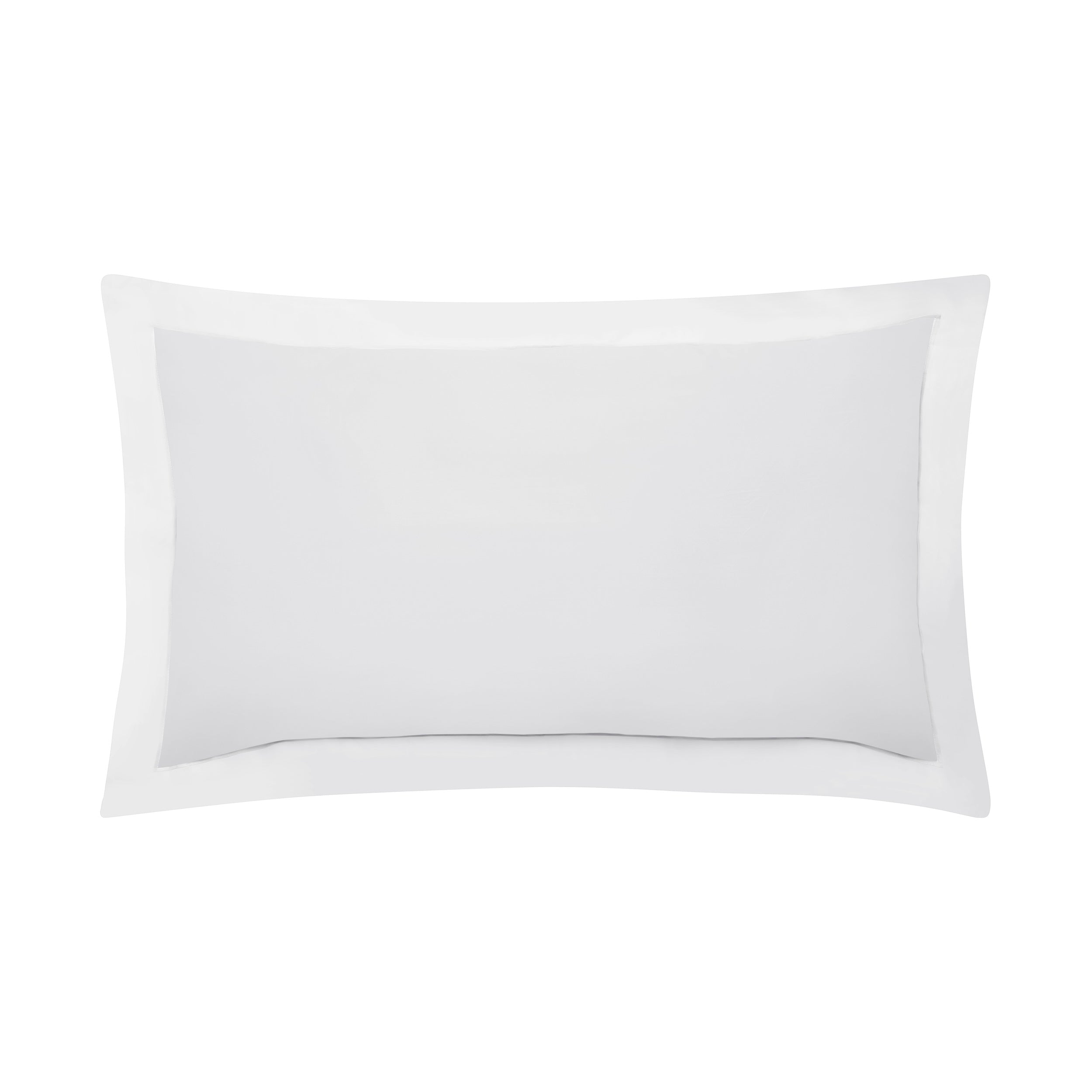 KS-065-2036_1|Pure white hotel collection duvet cover with broad flange trim. Soft, breathable cotton for serene sleep comfort.