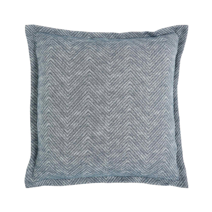KS-121-X_1|Stylish blue and grey chevron pattern throw pillow, adding a contemporary and cozy touch to any living space.
