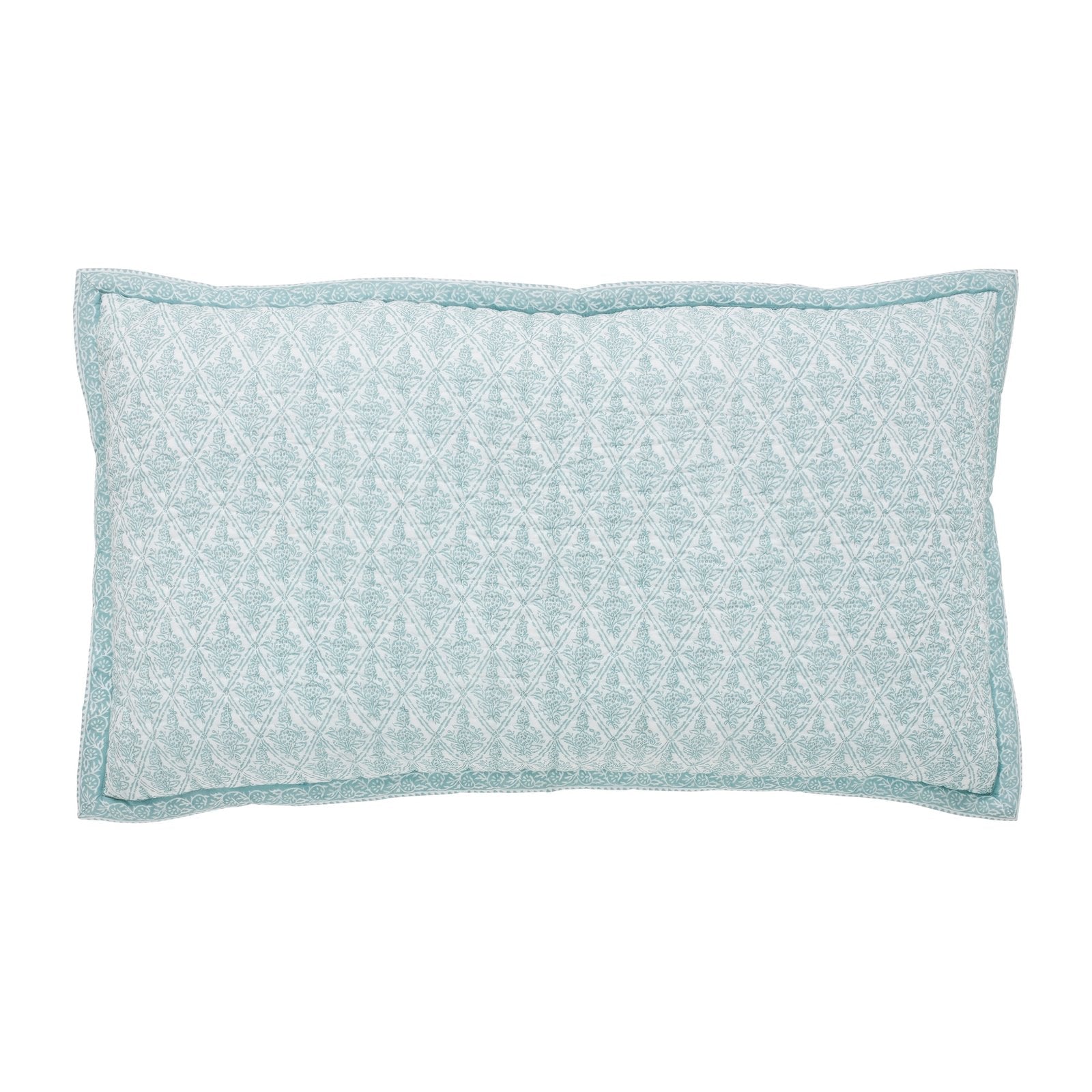 KS-347-2036_1|Vibrant light blue patterned duvet, bringing a fresh, modern aesthetic to your bedroom, offering warmth and style.