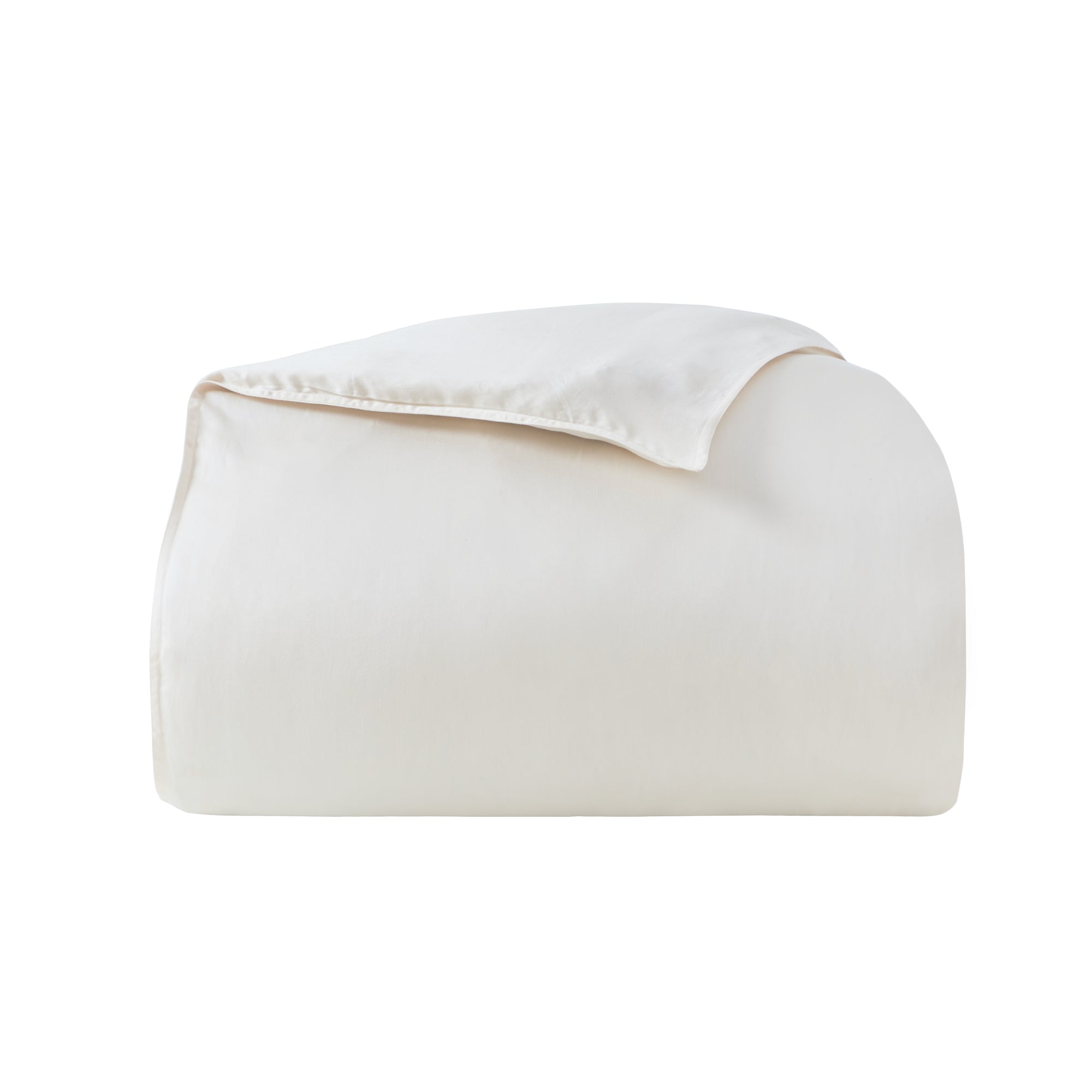 DT-046-10692_5|Elegant cream folded premium cotton duvet cover, a versatile bedding essential for any bedroom, offering chic, soft style.