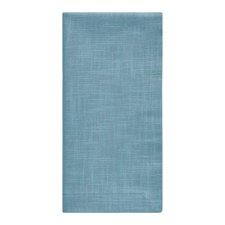 NP-4802-2020_3|Single folded teal blue cloth napkin, ideal for individual place settings or decorative accents. High-quality fabric, easy care.