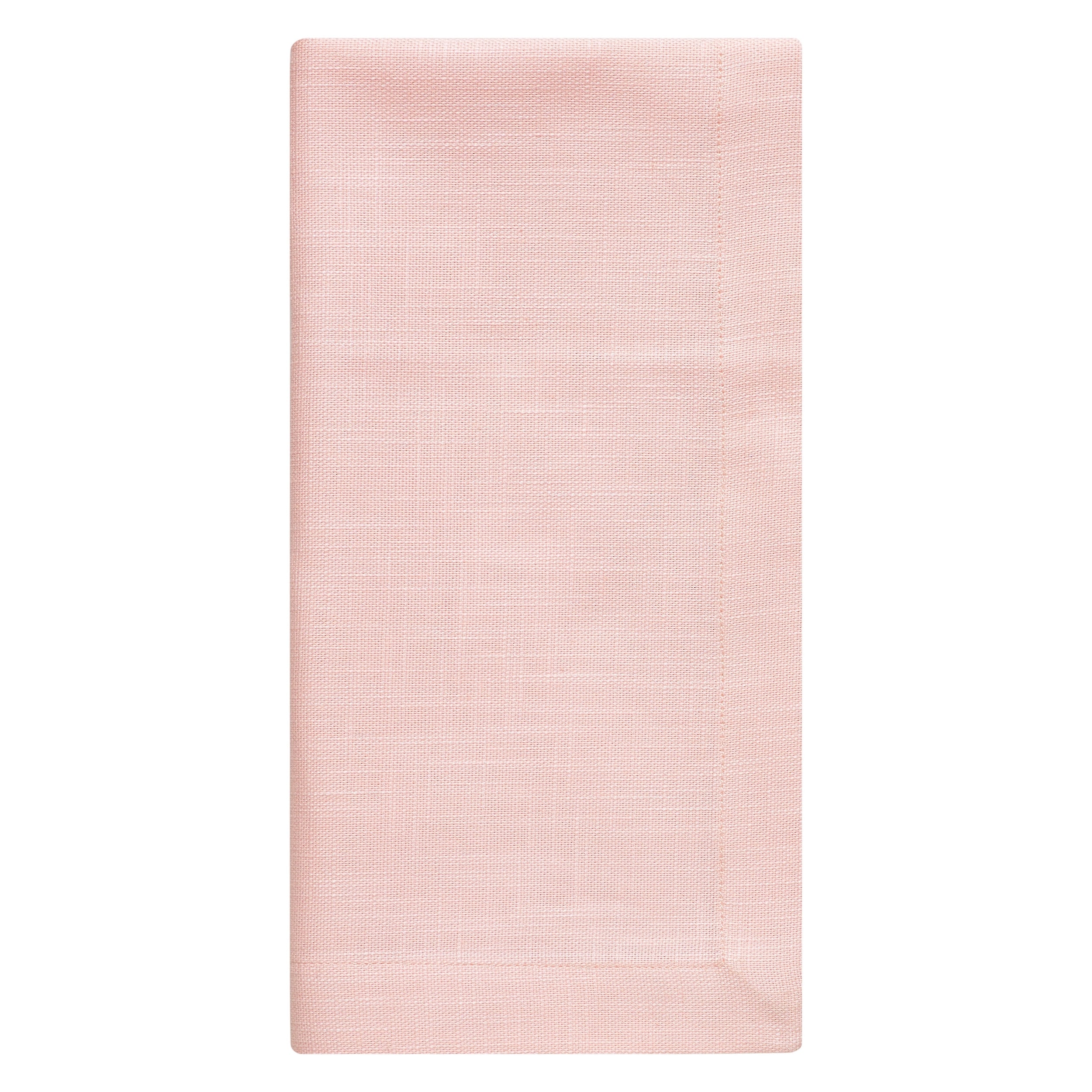 NP-4810-2020_3|Single blush pink reusable linen blend dinner napkin. Ideal for elegant dining table settings, special occasions, and daily use.