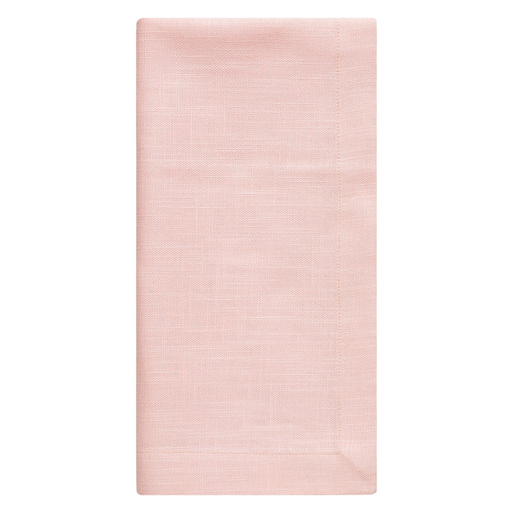 NP-4810-2020_3|Single blush pink reusable linen blend dinner napkin. Ideal for elegant dining table settings, special occasions, and daily use.