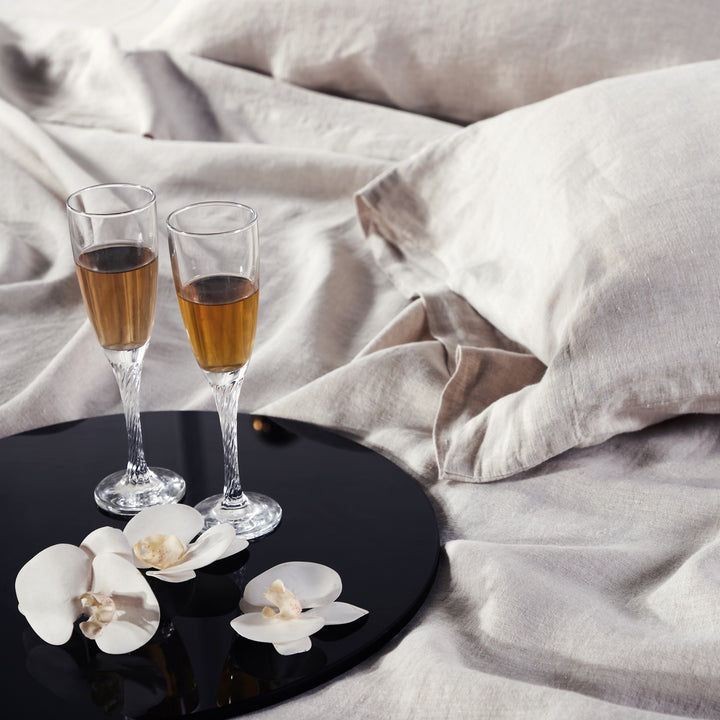 QSS-515-6080_4|Luxurious natural beige 100% linen sheets, offering breathable comfort and a relaxed, elegant aesthetic for any bed.