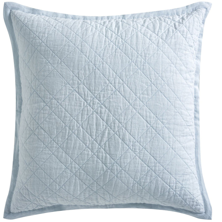 ES-255-2626_1|Cozy light blue quilted coverlet, featuring a soft diamond pattern, perfect for adding a calming layer to your bed.