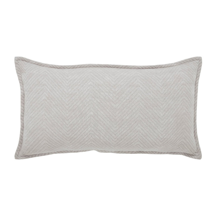 TP-121-1426_1|Elegant light grey throw pillow featuring a subtle chevron weave pattern, adding sophisticated texture and modern style to decor.