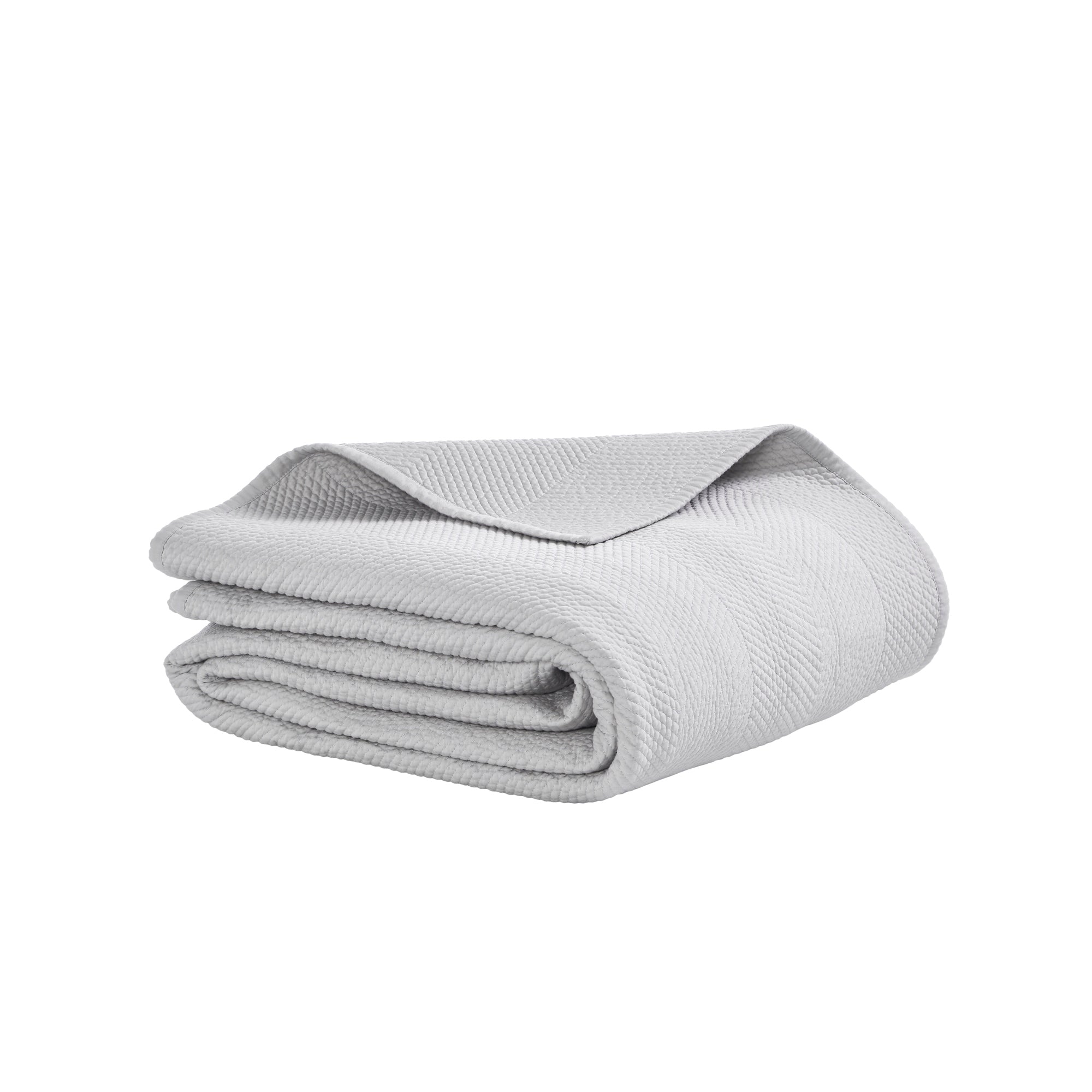 CL-172-9496_8|Elegant light grey chevron quilted coverlet for a cozy bed. Perfect for minimalist and modern bedroom decor.