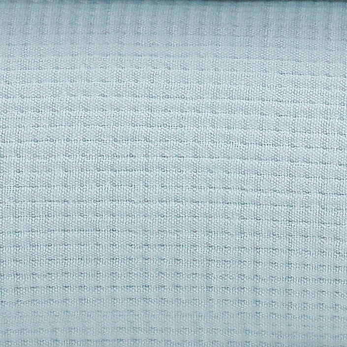 BL-859-11096_8|Close-up of light blue textured waffle weave blanket fabric. Detailed, breathable cotton texture for ultimate comfort.