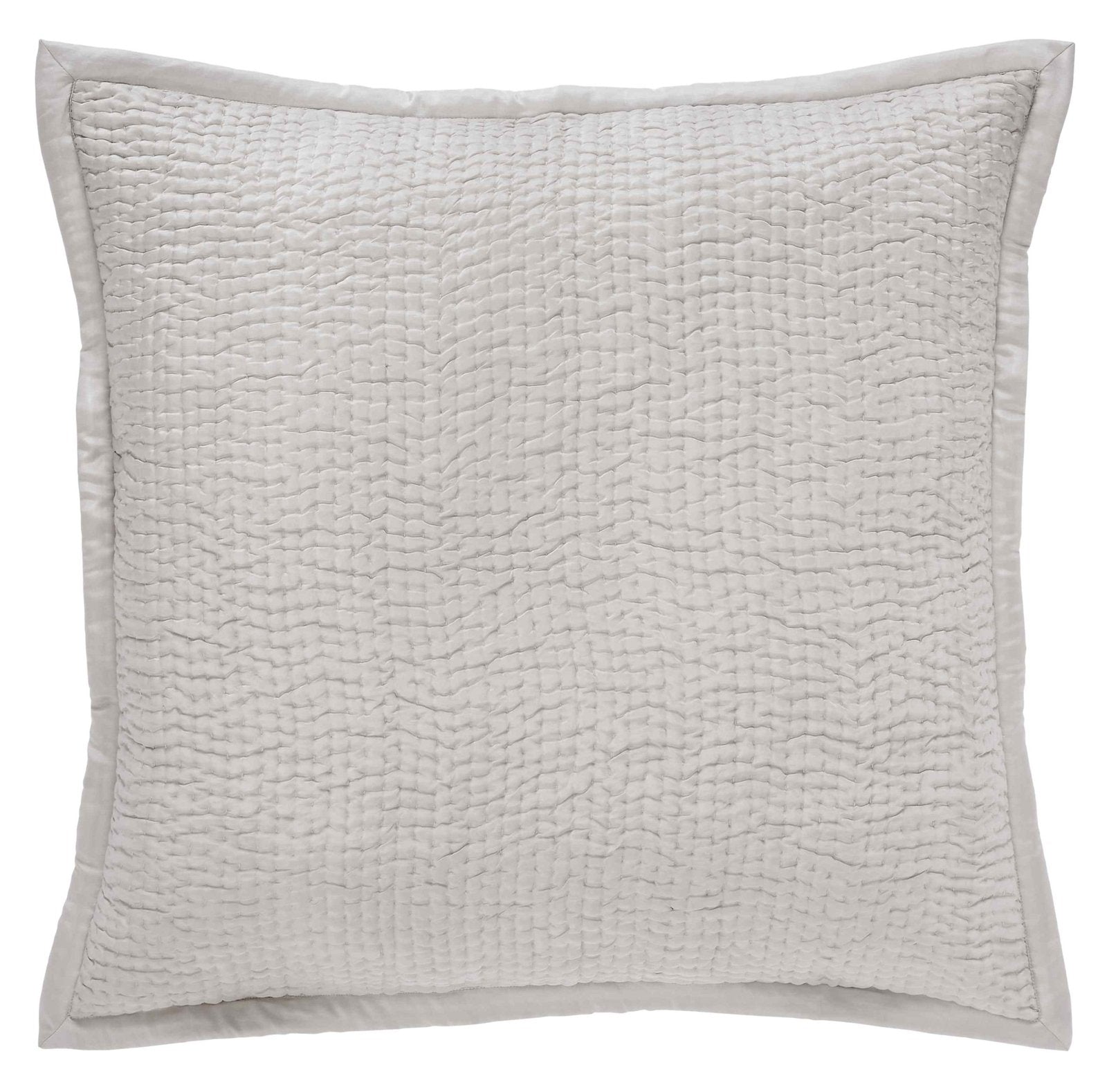 ES-166-2626_1|Elegant light grey square quilted coverlet sham featuring a sophisticated all-over textured pattern for chic decor.